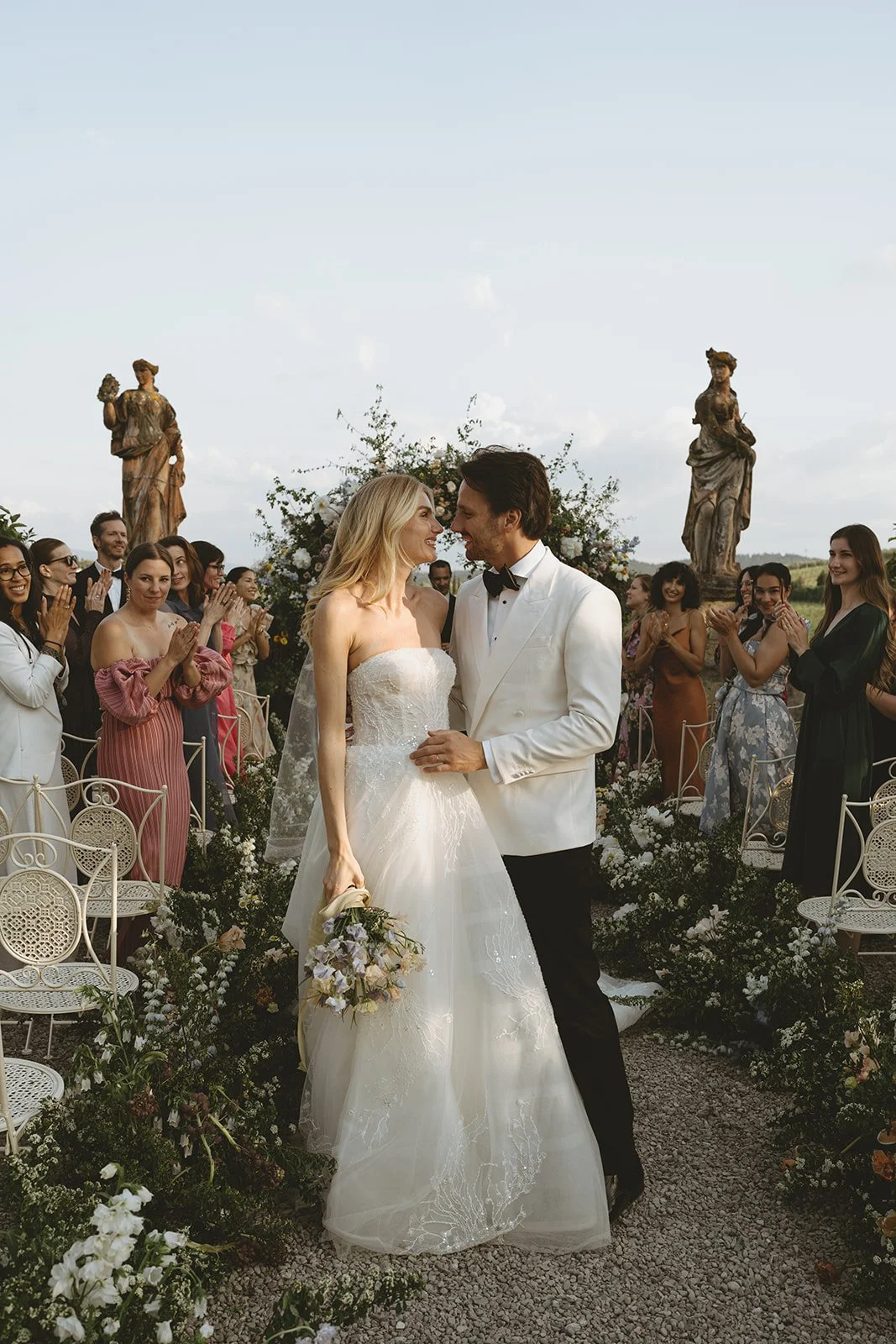 Soft natural lighting at ceremony location Villa Corsini taken in May when temperatures are not too hot