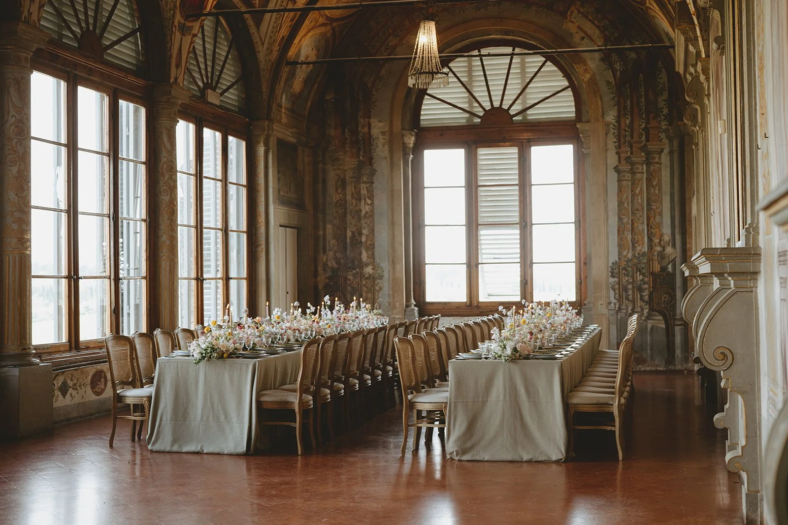 Large windows with lots of Natural light at Villa Corsini