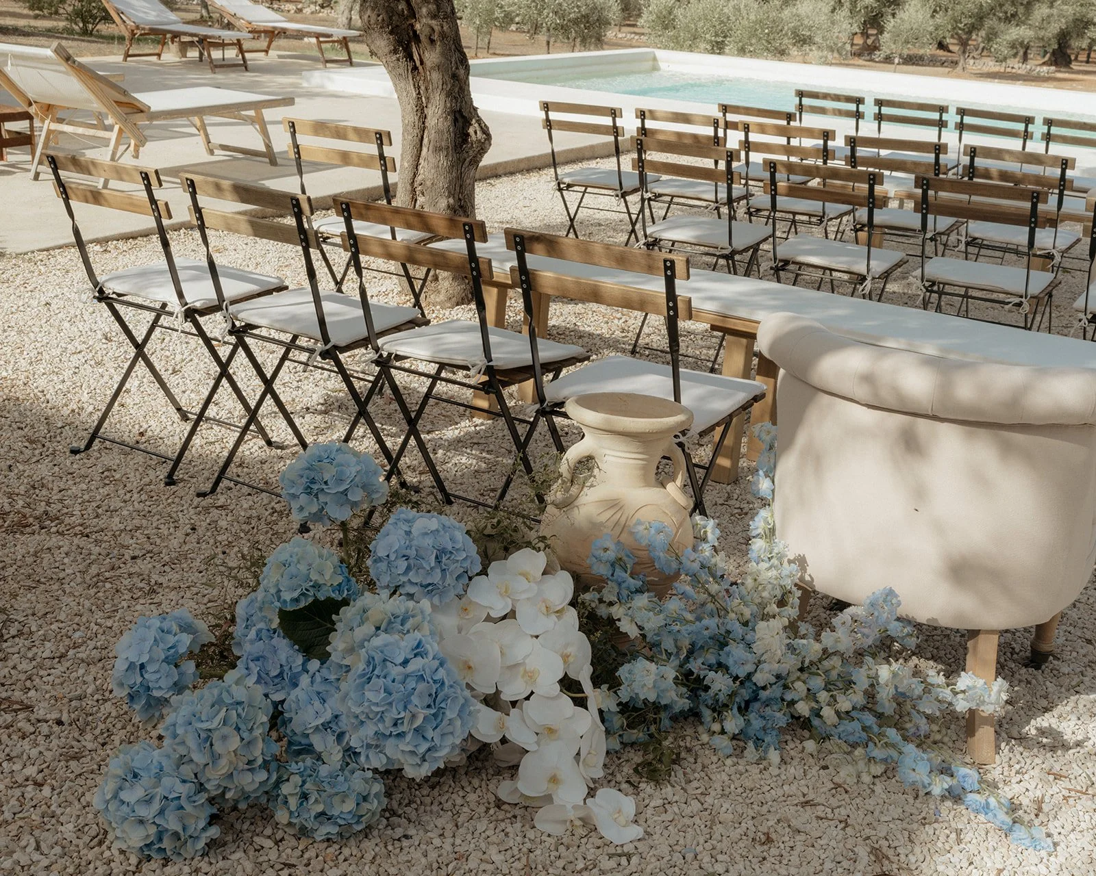 Ceremony location at Masseria Moroseta