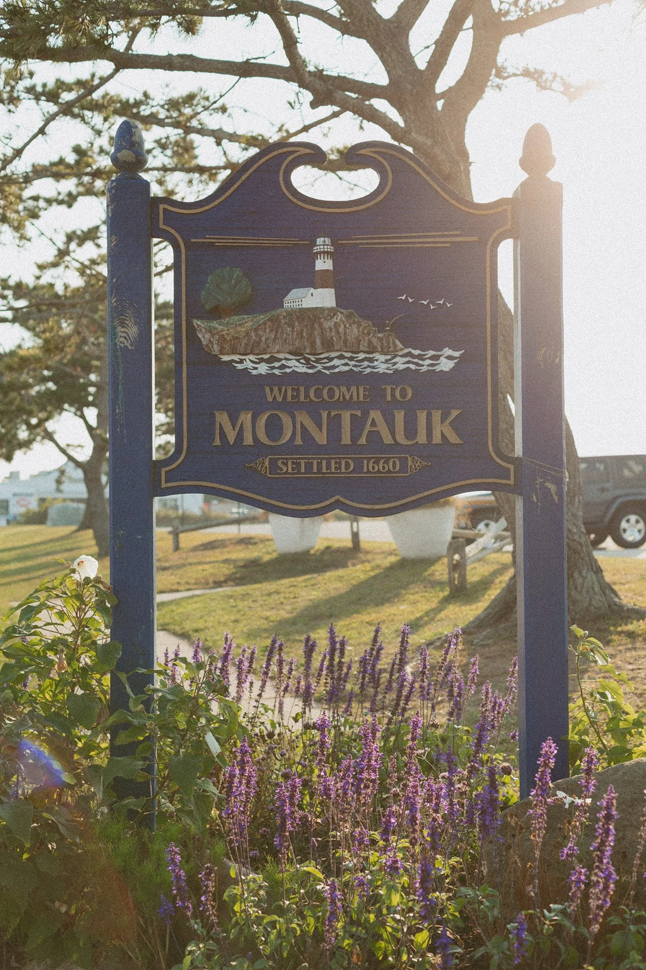 Montauk, NY welcome sign